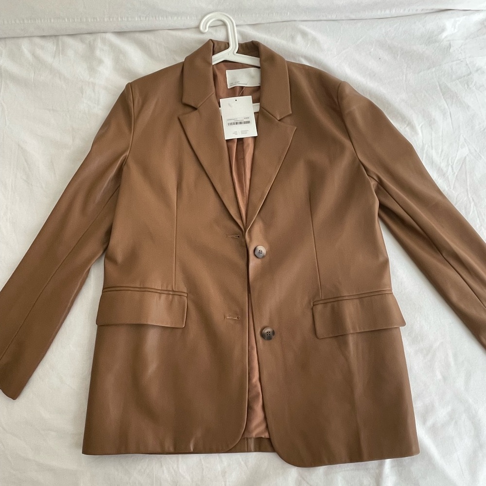 Oak and fort leather blazer